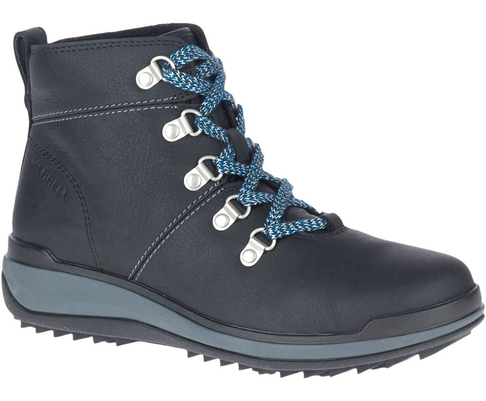 Merrell Boots Black - Snowcreek Lace Waterproof - Womens 42NKFJZDB